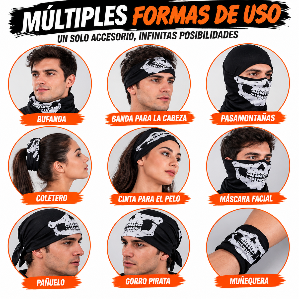Máscara de Calavera Transpirable – Halloween y Cosplay