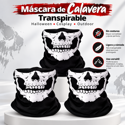 Máscara de Calavera Transpirable – Halloween y Cosplay