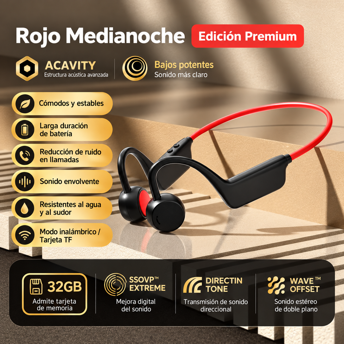 Auriculares para Nadar de Conducción Ósea IPX8