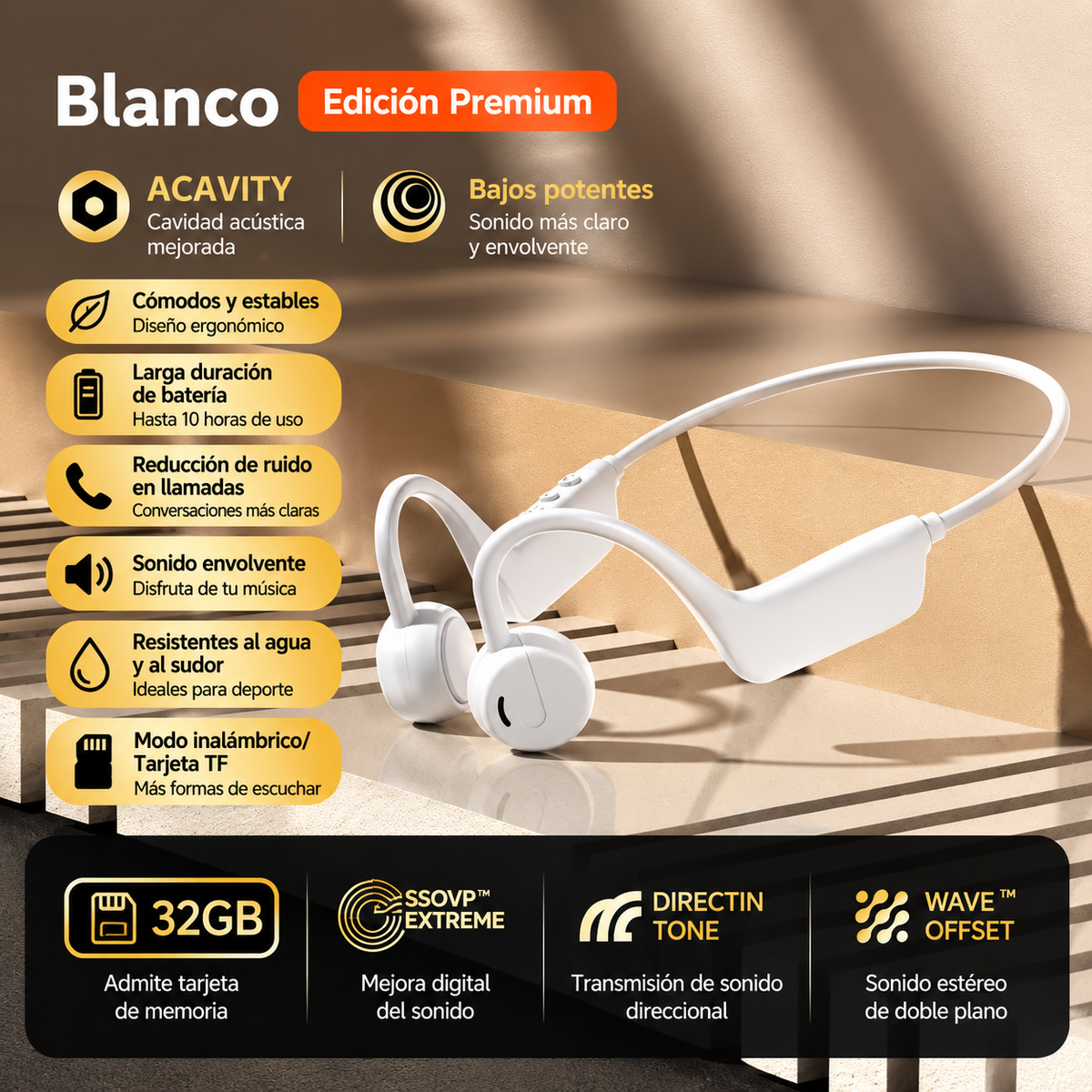 Auriculares para Nadar de Conducción Ósea IPX8