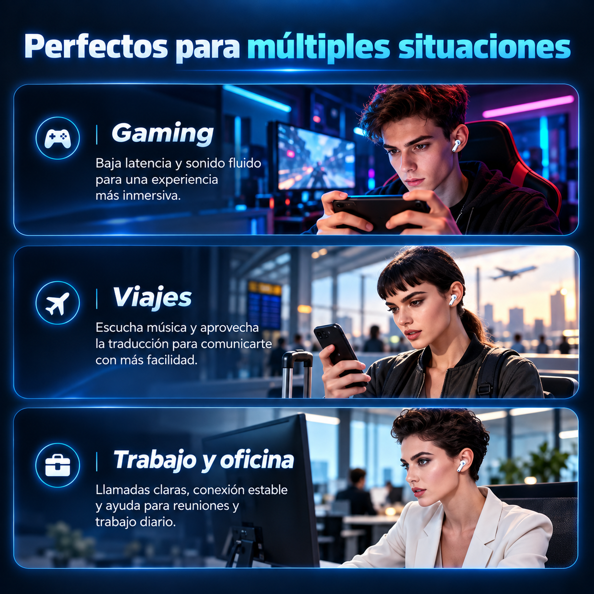Auriculares Traductores con IA en Tiempo Real – HTC NE49