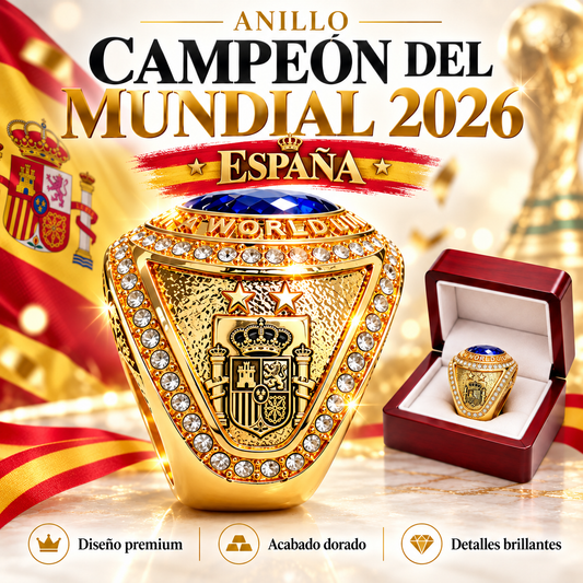 Anillo Campeón Mundial 2026 con Circonitas