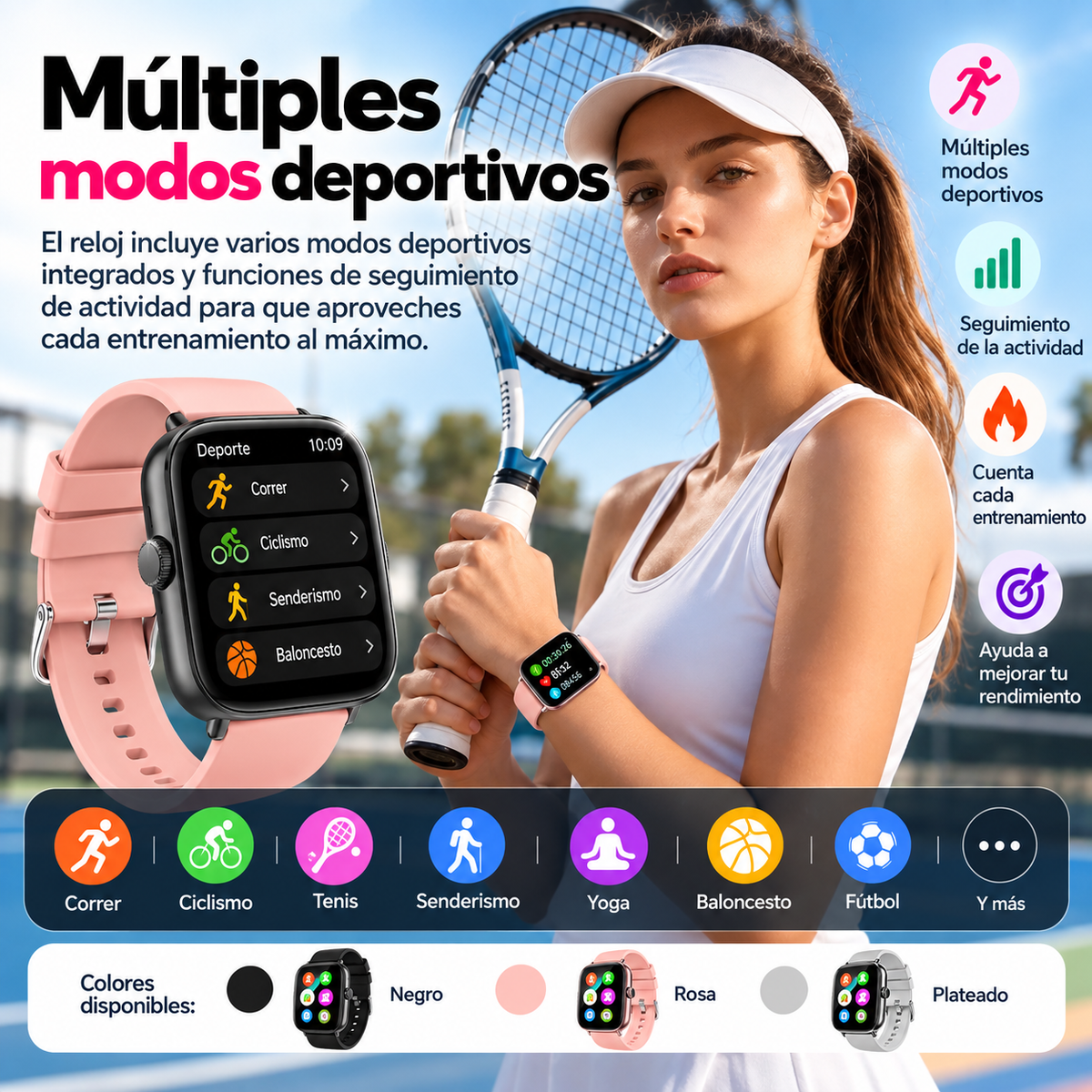 Reloj Inteligente HD de 2,01” con Llamadas Bluetooth 5.3