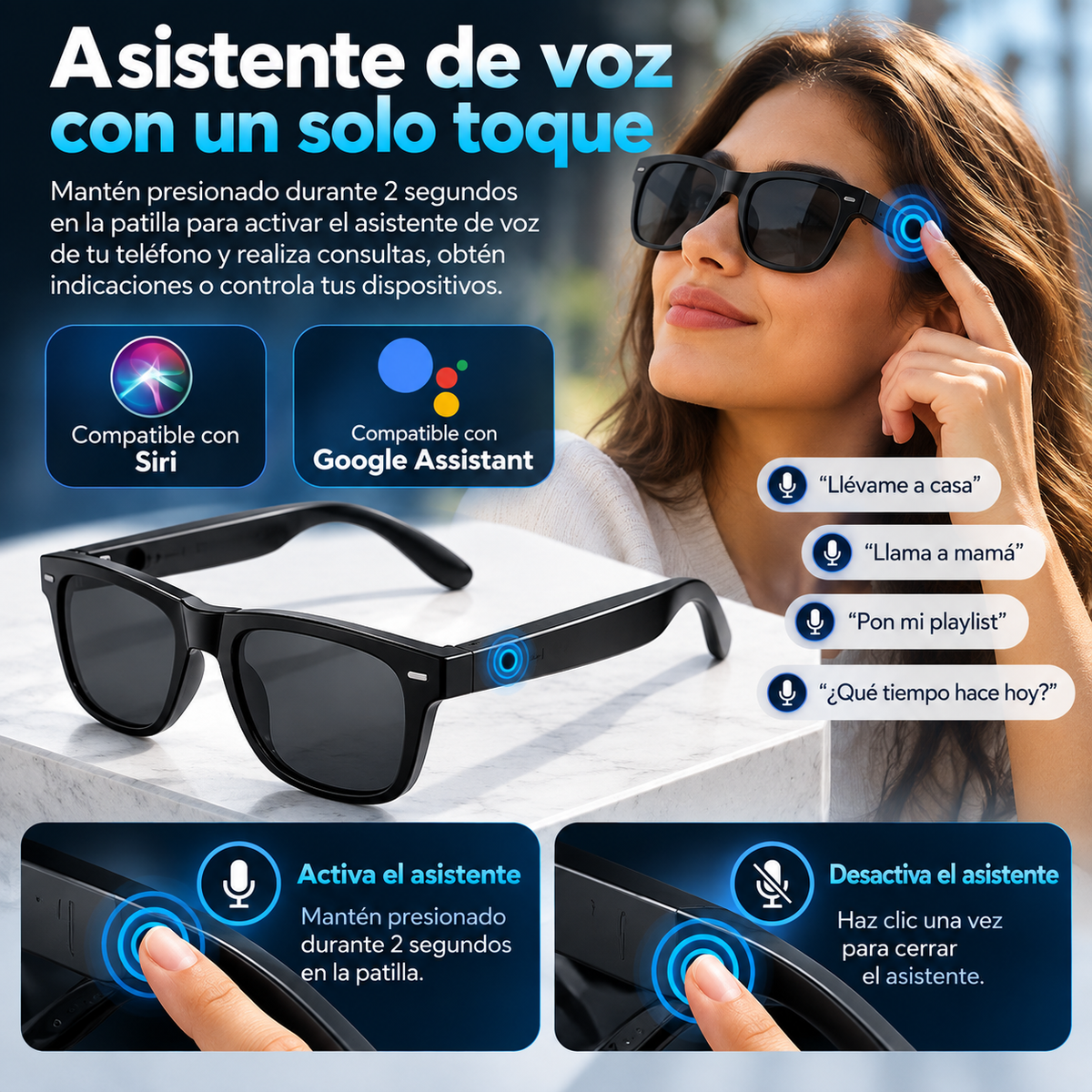 Gafas inteligentes Bluetooth