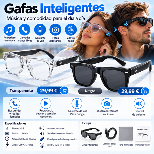 Gafas inteligentes Bluetooth